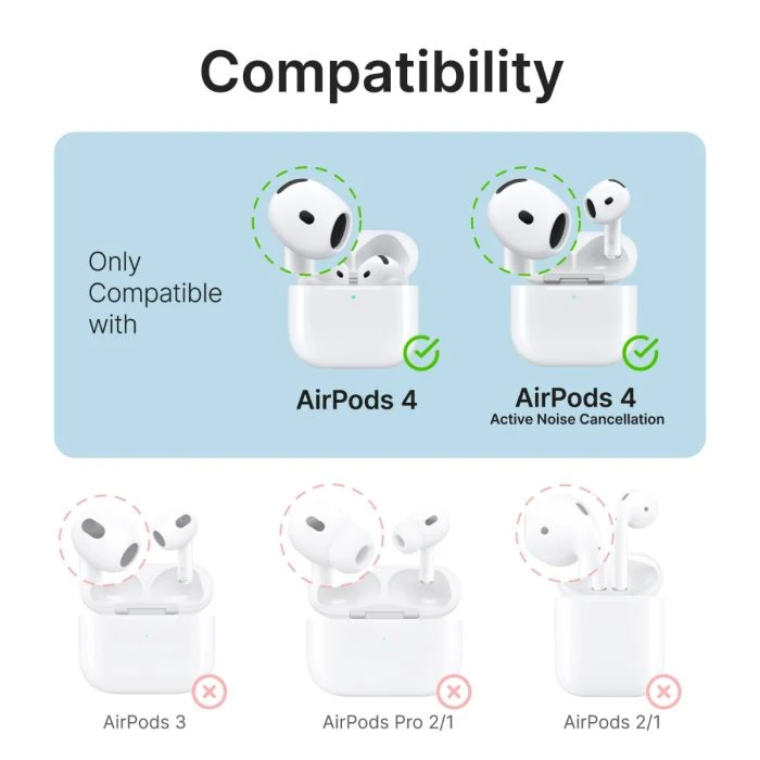 Coque Transparente Anti-jaunissement Pour AirPods 4 – Protection Légère Anti-rayures