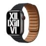 Apple Bracelet à maillons cuir  Apple Watch M/L 38mm / 40mm / 41mm Minuit sticky