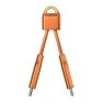 Câble de charge Nomad ChargeKey USB-C vers USB-C Stellar Orange sticky