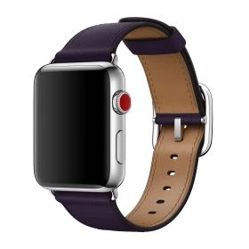 Apple - Bracelet Apple Watch 44mm / 46mm - Boucle Classique - Mauve foncé
