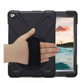 Casecentive Handstrap - Coque Antichoc - iPad 2017 / 2018  - Noire