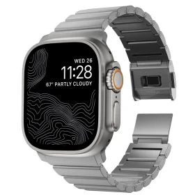 Nomad Bracelet en Titanium V2 Apple Watch 42/44/45/49 mm Argent
