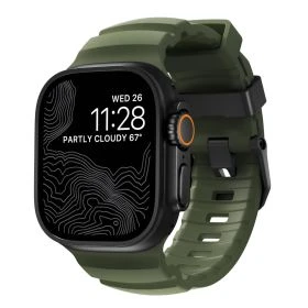 Nomad Bracelet Rocky Point pour Apple Watch 42mm / 44mm / 45mm / 49mm - Noir Forêt 