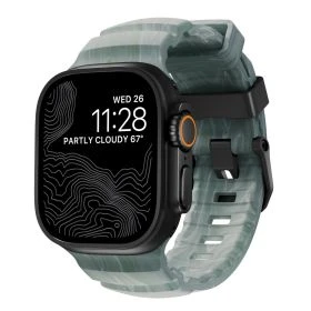 Bracelet Nomad Rocky Point Apple Watch (Ultra) 42mm / 44mm / 45mm / 46mm / 49mm Connecteur Sierra Stone Noir
