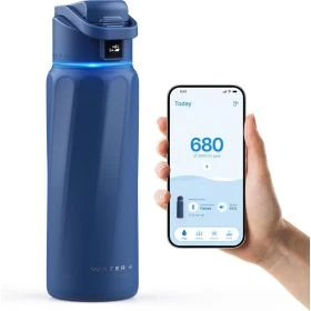 WaterH Bouteille Intelligente Boost 946ml- Bleu Magnétite 