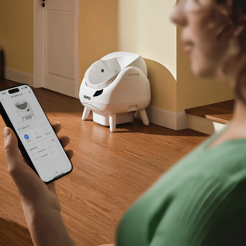 CATLINK Open X Lite litière automatique ouverture supérieure blanche moins de litière sol