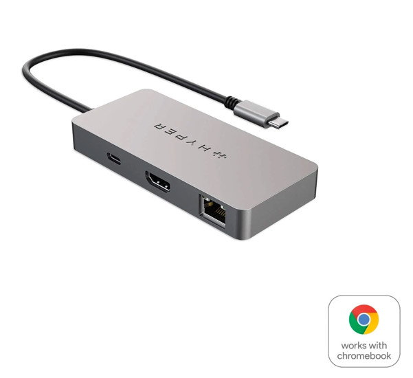 HyperDrive 5-Port USB-C Hub - station d'accueil - USB-C - HDMI - GigE