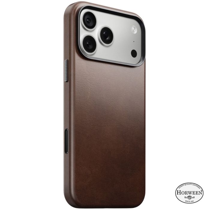 Nomad Coque Traditional en Cuir Horween iPhone 18 Pro Max Rustic Brown