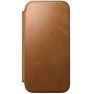 Coque en Cuir Folio Moderne Nomad iPhone 17 Pro Max –Beige clair sticky