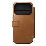 Coque en Cuir Folio Moderne Nomad iPhone 17 Pro – Beige clair sticky