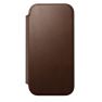 Coque en Cuir Folio Moderne Nomad iPhone 17 – Marron sticky