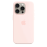 Coque Apple Silicone MagSafe iPhone 15 Pro Rose Clair sticky