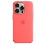 Coque Apple Silicone MagSafe iPhone 15 Pro Goyave sticky