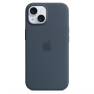 Coque Apple Silicone MagSafe iPhone 15 Pro Max Storm Blue sticky