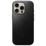 Nomad Coque en cuir moderne iPhone 16 Pro Max Noir Horween sticky