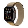 Apple Alpine Loop Apple Watch 44mm / 45mm / 46mm / 49mm Tan/Noir Small sticky