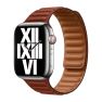 Bracelet Apple Watch cuir Leather Link 38mm 40mm 41mm 42mm Marron sticky