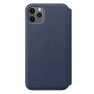 Apple - Étui portefeuille iPhone 11 Pro Max En cuir - Bleu sticky