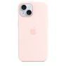 Apple Coque Silicone MagSafe iPhone 15 Pro Rose sticky