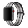 Apple - Bracelet en Nylon tissé Apple Watch 42mm / 44mm / 45mm / 49mm - Noir / Gris sticky