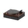 Aulo Platine Vinyle avec Enceintes Intégrées et Bluetooth Bois Foncé sticky