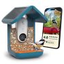 Bird Buddy Mangeoire Connectée Pro – Mangeoire Oiseaux Automatique avec Caméra et Panneau Solaire, Bleu sticky
