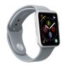 SBS Bracelet en silicone Apple Watch small/medium 42mm / 44mm / 45mm / 49mm - Gris sticky