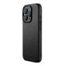 Mujjo Coque en Cuir pour iPhone 16 Pro Max - Noir sticky