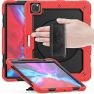 Casecentive Handstrap Pro Coque Antichoc Poignée iPad Pro 12.9" 2022 / 2021 / 2020 / 2018 rouge sticky
