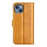 Casecentive Étui portefeuille en cuir avec fermeture iPhone 14 Plus - Camel sticky