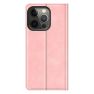 Casecentive - Étui portefeuille iPhone 13 Pro Max magnétique - Rose sticky