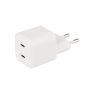 Chargeur Double USB-C 35W Musthavz Nano Smart PD – Blanc sticky