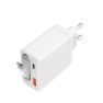 Chargeur Rapide 65W Musthavz 2 Ports PD avec Câble Rétractable – Blanc sticky