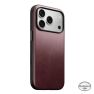 Nomad Coque Modern en Cuir Horween iPhone 18 Pro Bordeaux sticky