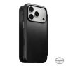 Nomad Modern Coque Folio en Cuir Horween iPhone 18 Pro Noire sticky