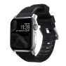 Nomad - Bracelet sport pour Apple Watch 42mm / 44mm / 45mm / 49mm - Noir / Argent sticky