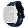 Nomad Bracelet Sport Robuste pour Apple Watch 42mm / 44mm / 45mm / 49mm - Bleu Atlantique / Argent sticky