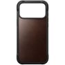 Coque en Cuir Robuste Nomad pour iPhone 17 Pro Max – Marron Rustique Horween sticky