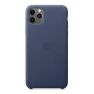 Apple Coque en cuir iPhone 11 Pro Max Bleu Minuit sticky