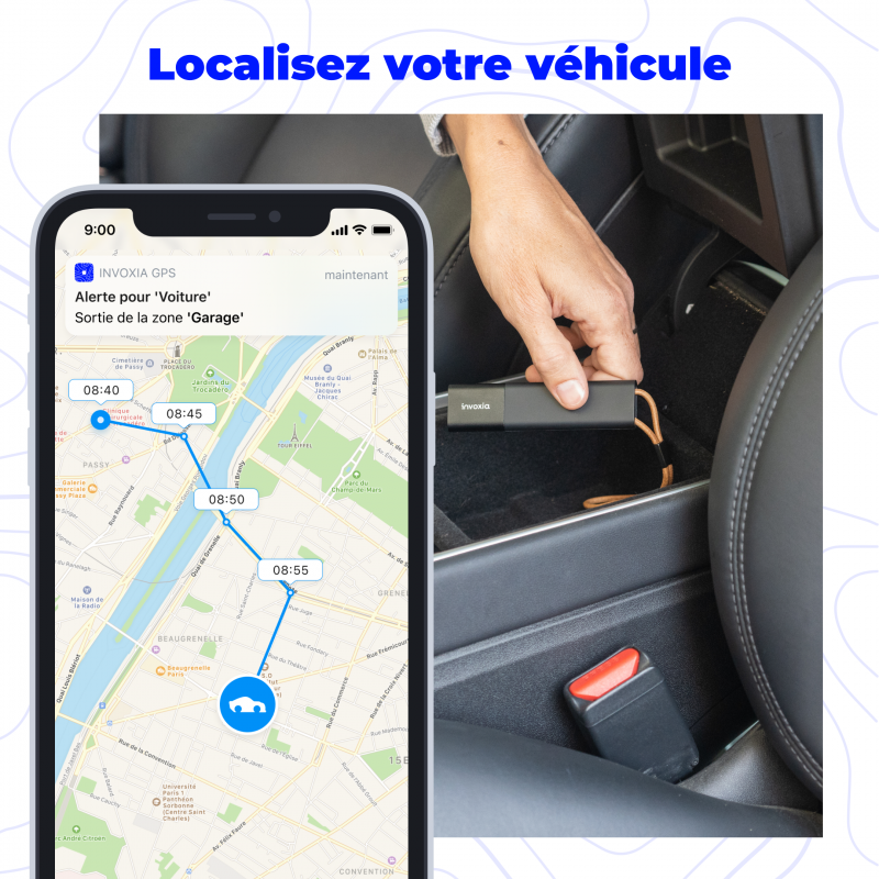Invoxia traceur GPS - Alerte Antivol et localisation - Sans carte sim / abonnement inclus
