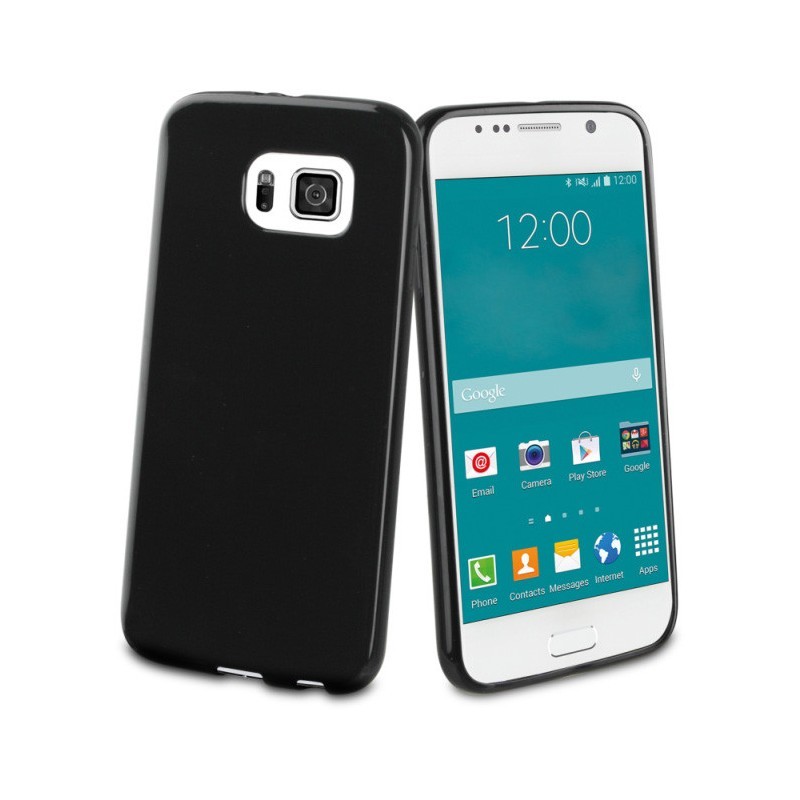 Muvit Minigel - Coque Samsung Galaxy S6 - Noir brillant