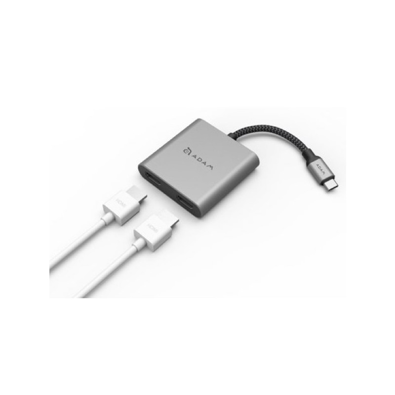 ADAM elements CASA Hub H2 Adaptateur USB-C 3.1 HDMI Gris