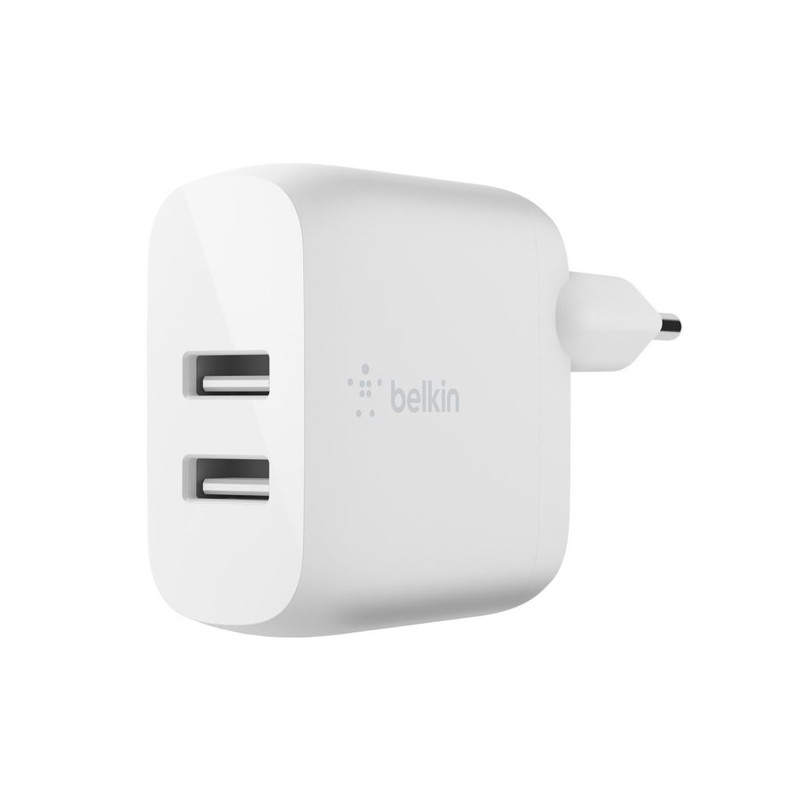 Belkin - Chargeur double USB-A  24W + Câble Lighting 