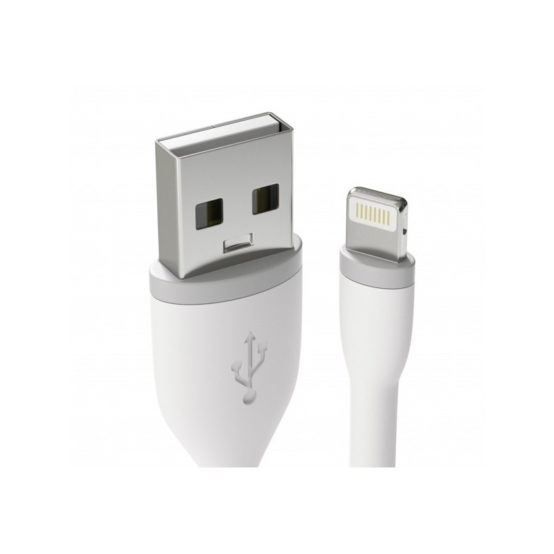 Satechi cable Flexible Lightning to USB Blanc