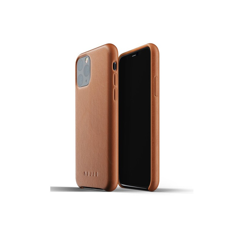 Mujjo - Coque iPhone 11 Pro de protection - en cuir - Marron