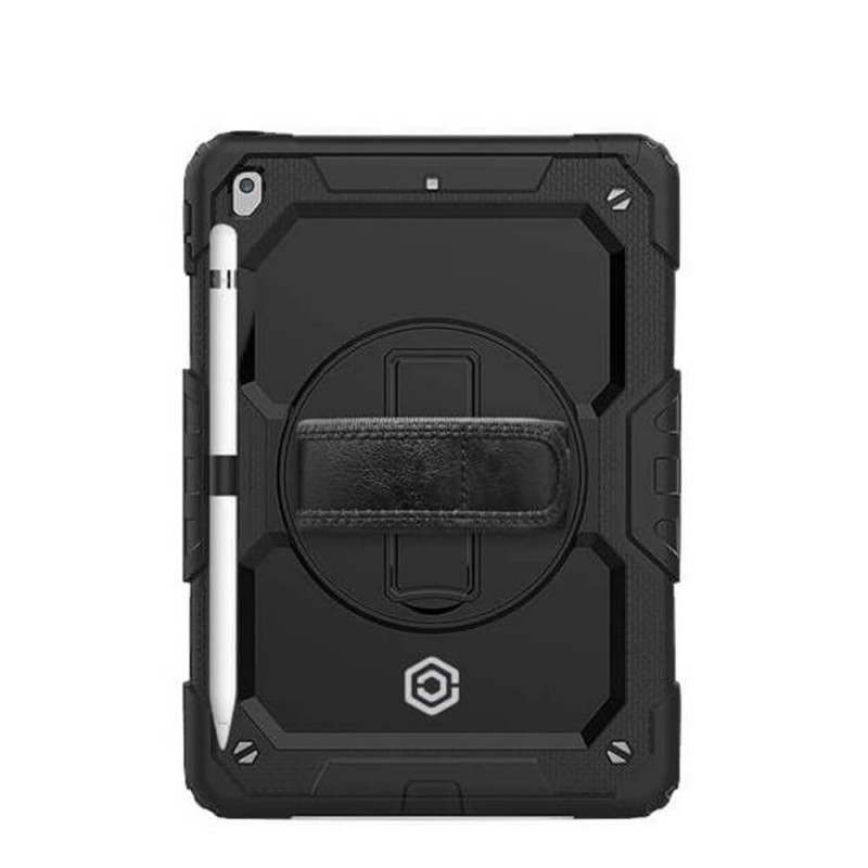 Casecentive Handstrap Pro - Coque Antichoc Poignée Rotative - iPad 10,2"