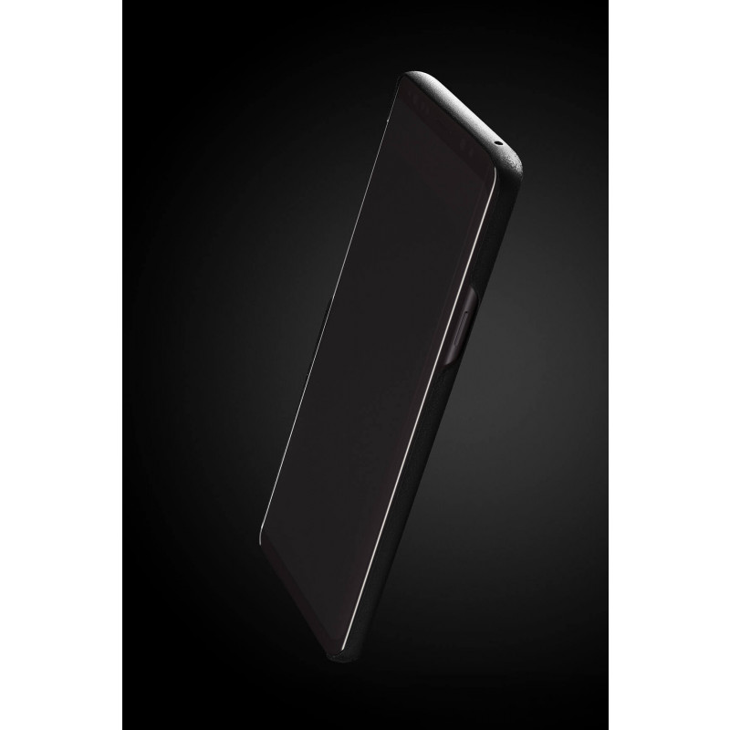 Coque Portefeuille en Cuir Mujjo Galaxy S9 Plus Noir