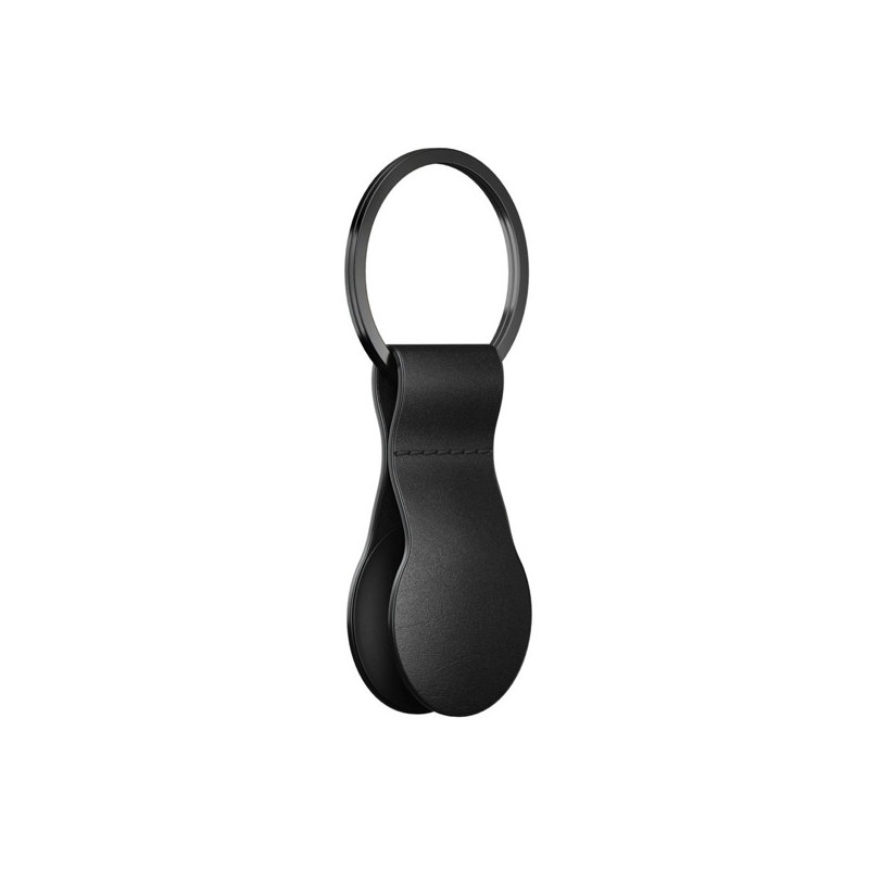 Nomad -  Coque porte-clés pour AirTag en cuir - Noire 