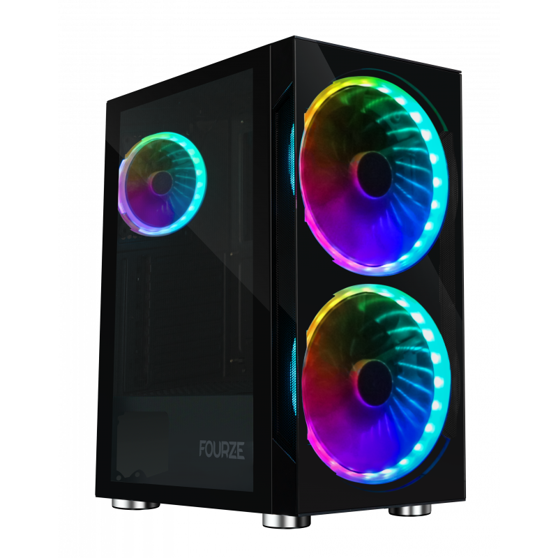 Fourze T320 ATX RGB - Boîtier PC Gamer avec éclairage RGB