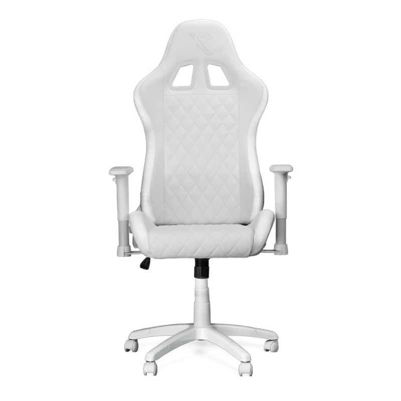 Ranqer Halo - Chaise gaming blanche avec LED RGB, chaise gamer ergonomique blanche